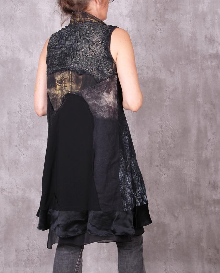 'an easy complex shift' detailed distressed dress/tunic