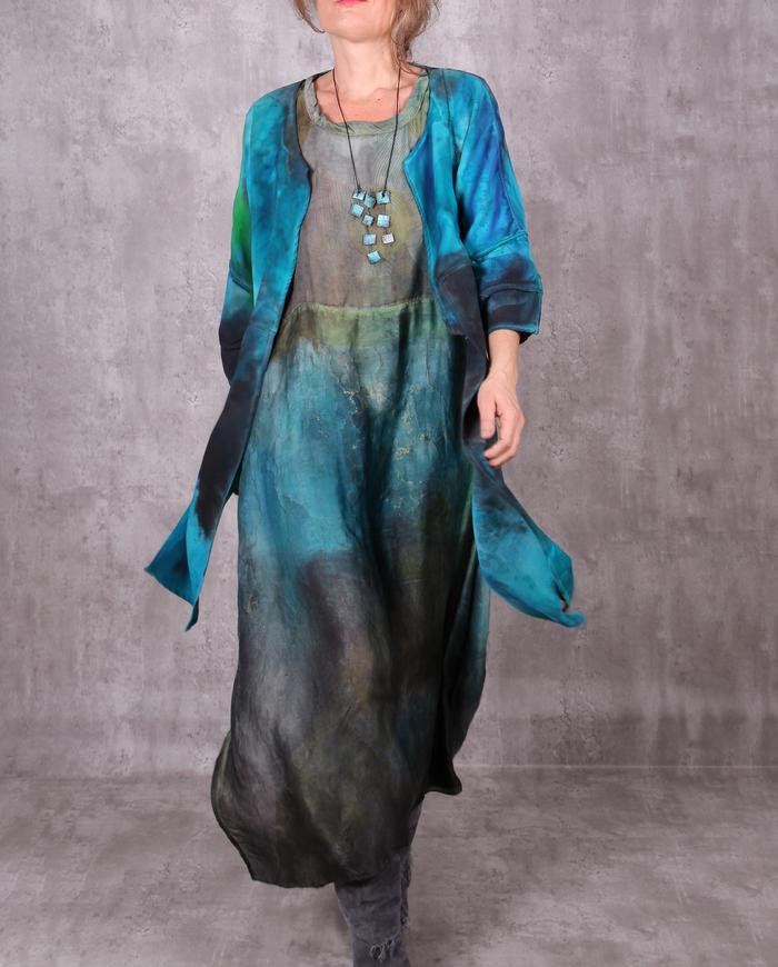 'going with the wind' weightless silk maxi dress