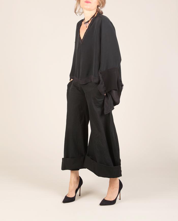 'square off the look' one-size heavy crepe top