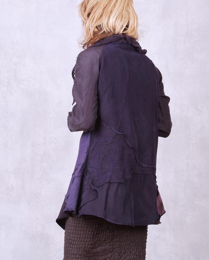 'a box of grapes' detailed purple art jacket
