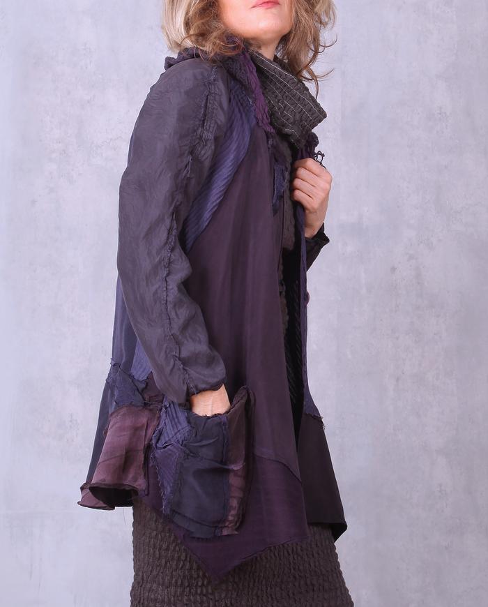 'a box of grapes' detailed purple art jacket