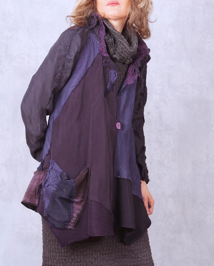 'a box of grapes' detailed purple art jacket