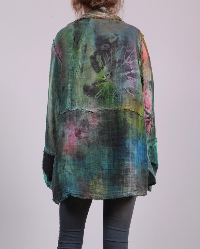 'vacation stories' cotton gauze wearable painting jacket