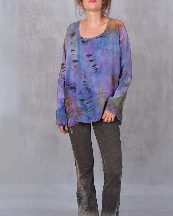 'a fleeting daydream' silk crepe blouse