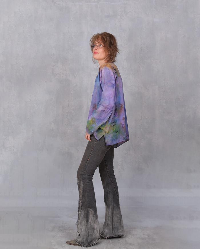 'a fleeting daydream' silk crepe blouse