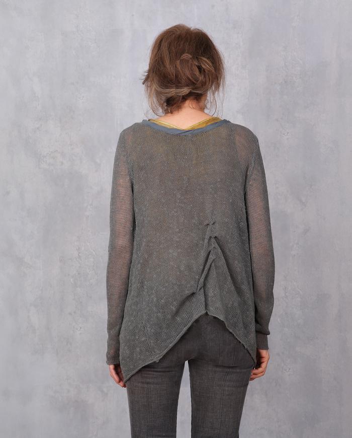 'sculptural layers' knit open sweater