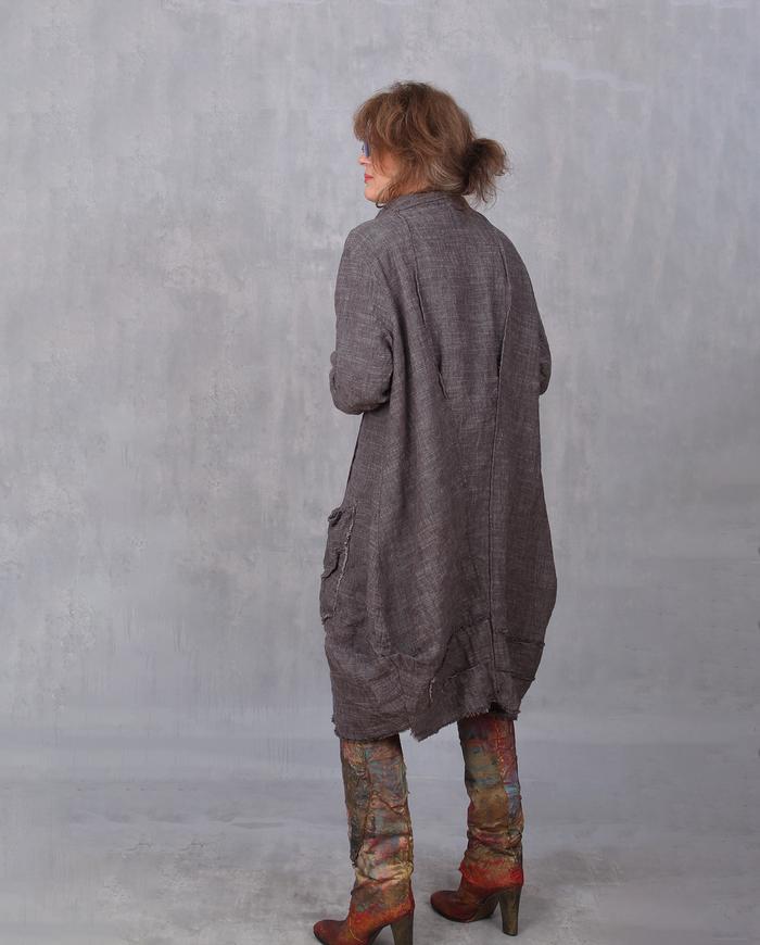 'full reverse' textured lagenlook coat