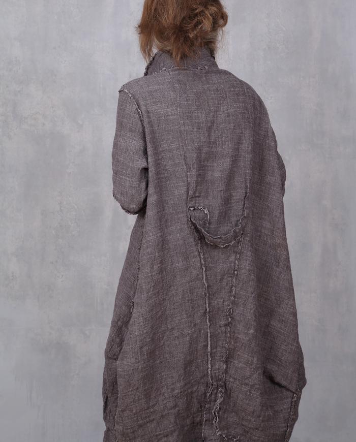 'full reverse' textured lagenlook coat