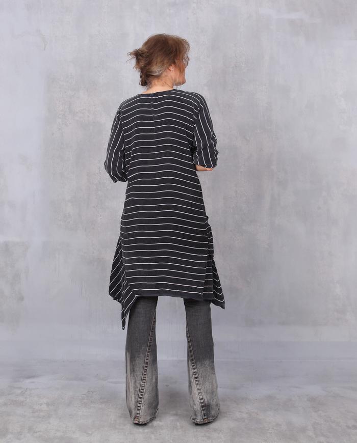 'stripes at play' artsy crepe tunic/dress