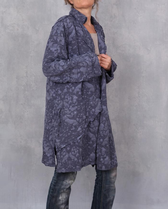 'mood indigo' textured one size jacket