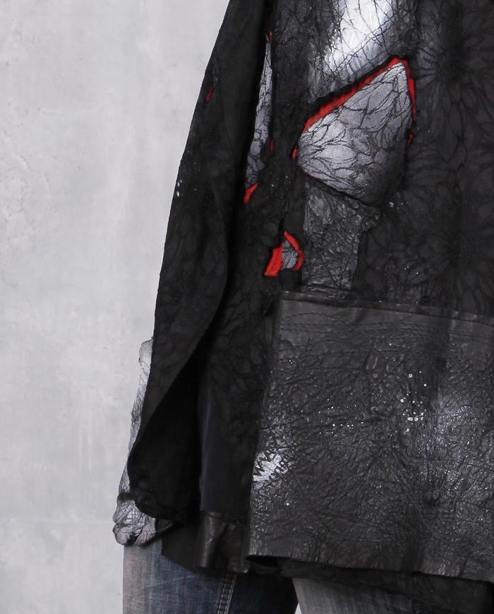 'flowers on ice' textured modern vest