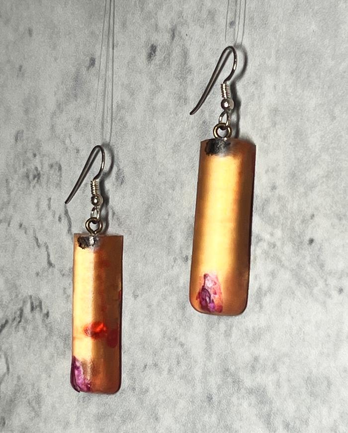 'pure sunshine' lucite hand-carved earrings