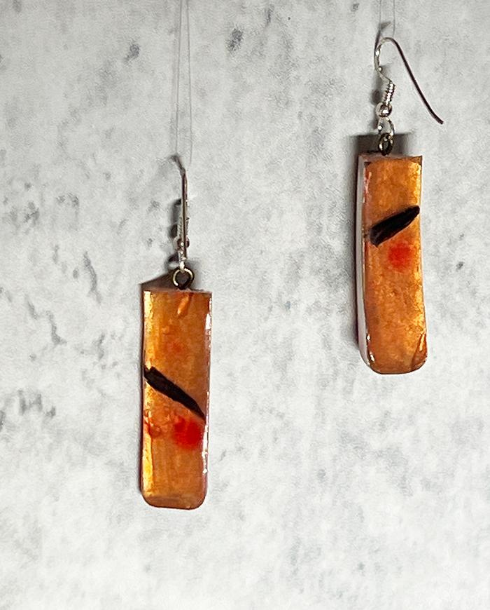 'pure sunshine' lucite hand-carved earrings