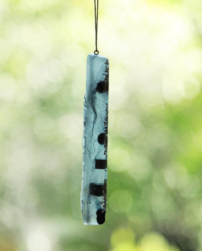 'sculpted icicle' statement hand-carved pendant necklace