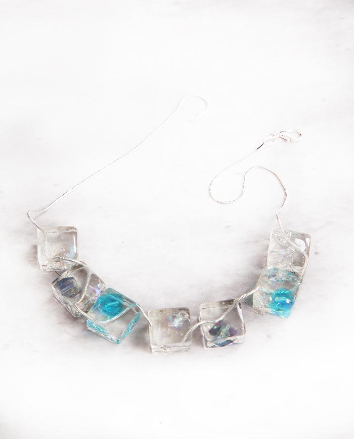 'snake charmer' transparent lucite choker necklace