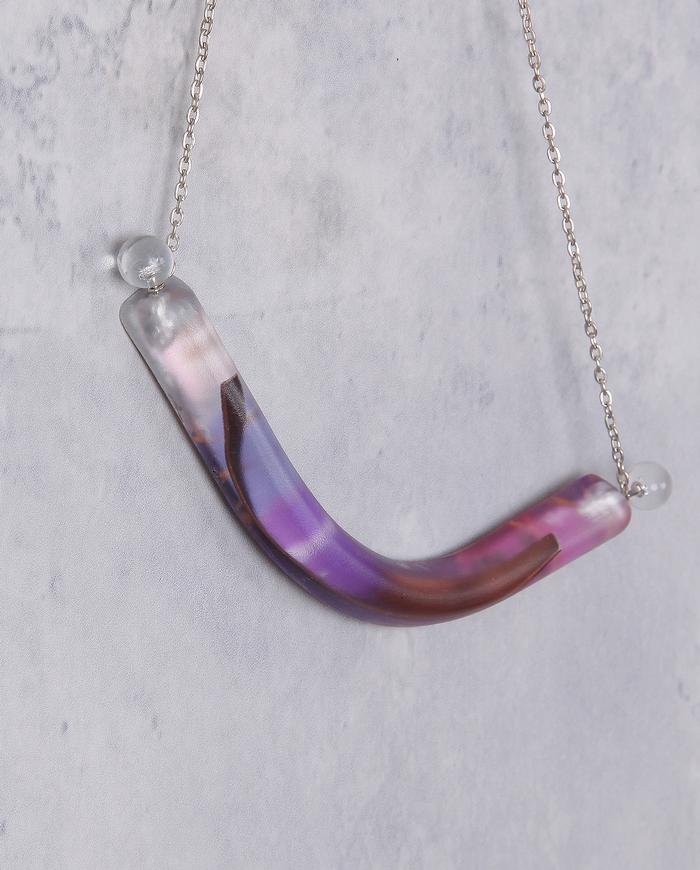 'purple rainbow' glowing hand-carved choker