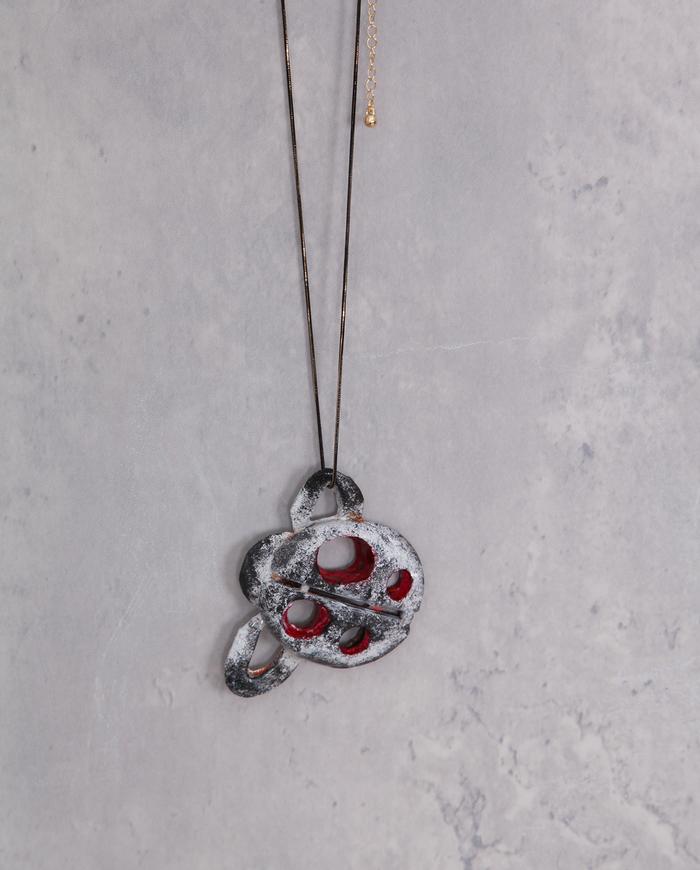 'fly with me' abstract ladybug black/white/red modern pendant