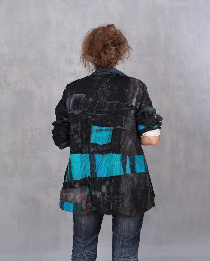 'in a turquoise mood' detailed jacket