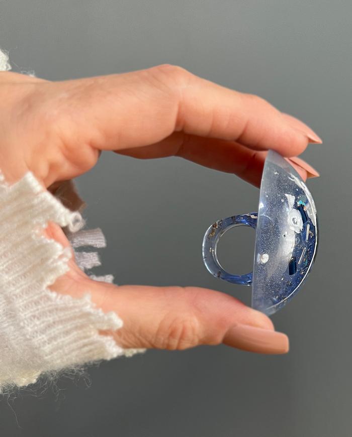 'through the Milky Way' statement lucite ring