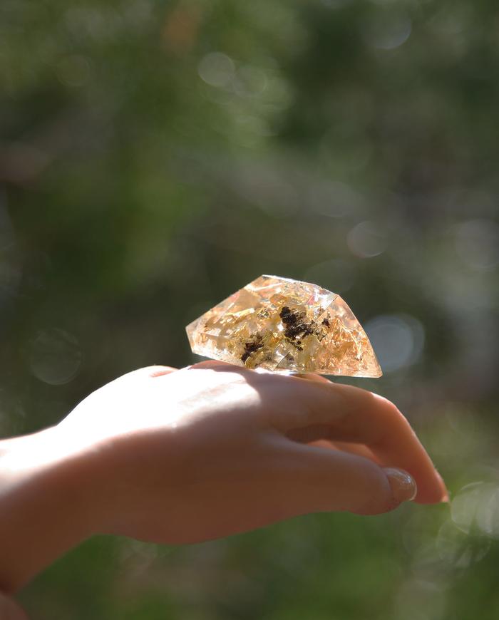 'under the sea' large statement lucite ring