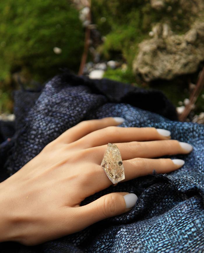 'forest of wonders' geometric dome statement ring