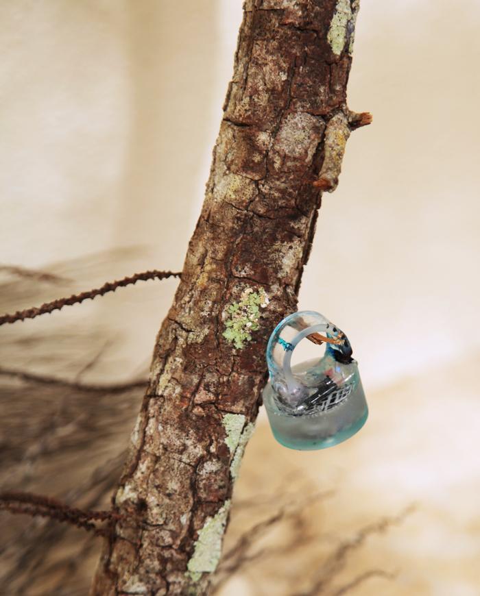 'like water to a lake' round transparent art ring