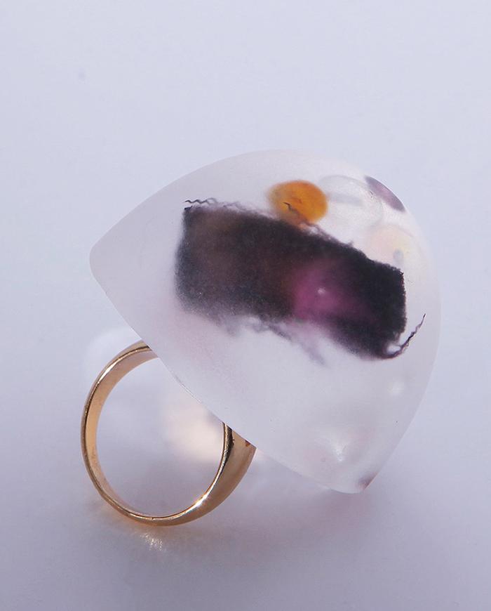 'pure light' x-large dome shaped statement ring