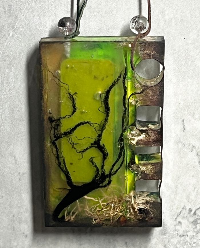 'in a forest' large statement pendant necklace