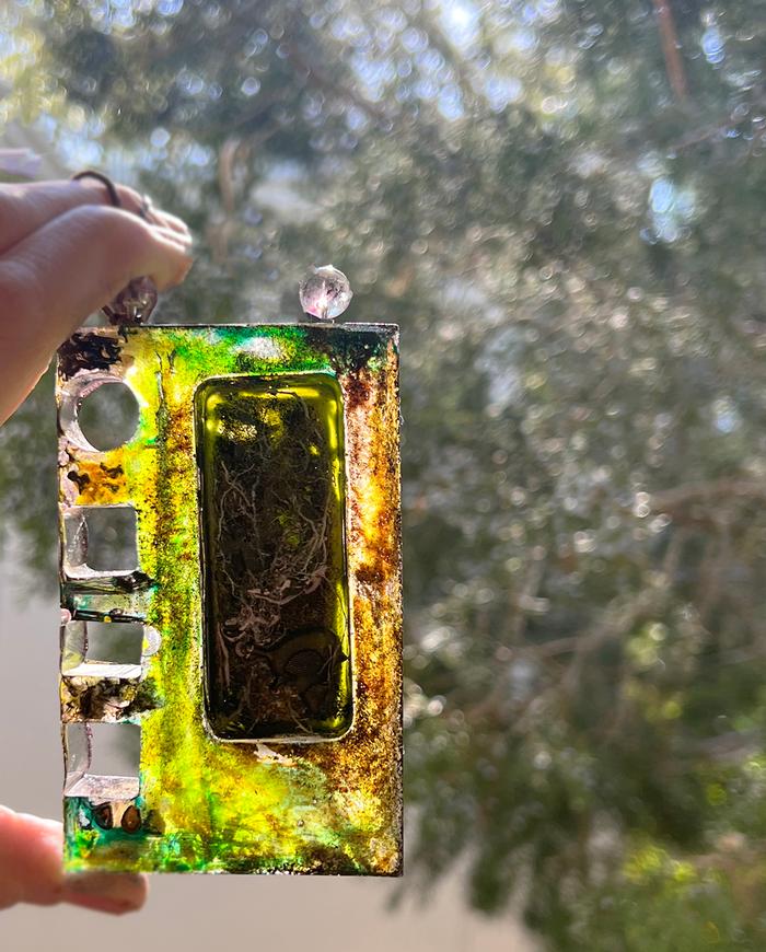 'in a forest' large statement pendant necklace