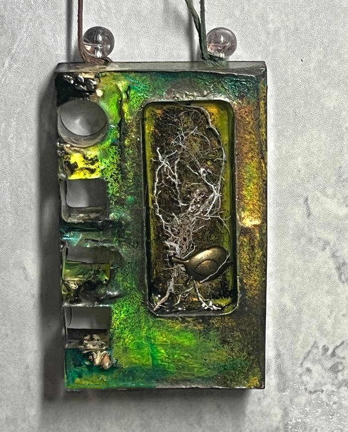 'in a forest' large statement pendant necklace