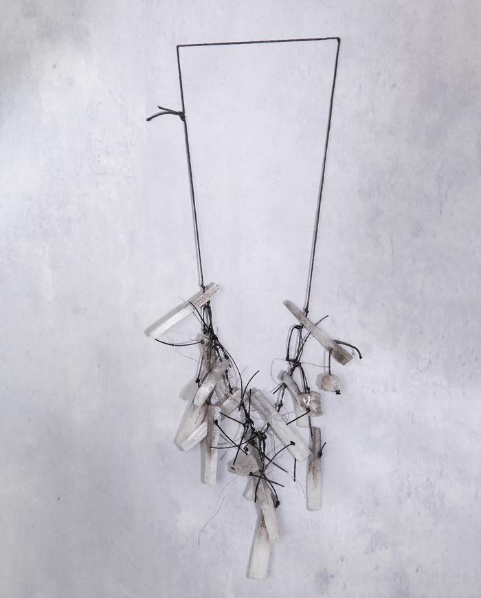 'icicle cluster' statement art big necklace