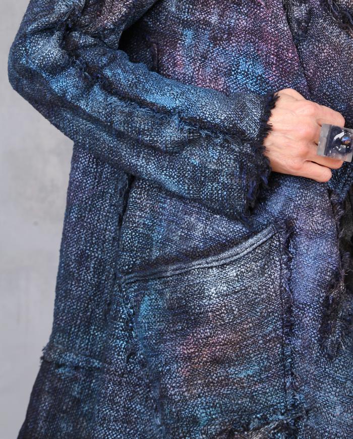 'comfortably sparkly' woven hand-painted jacket