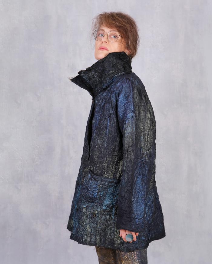 'pure sparkle' hand-textured oversized jacket