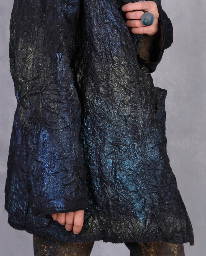 'pure sparkle' hand-textured oversized jacket