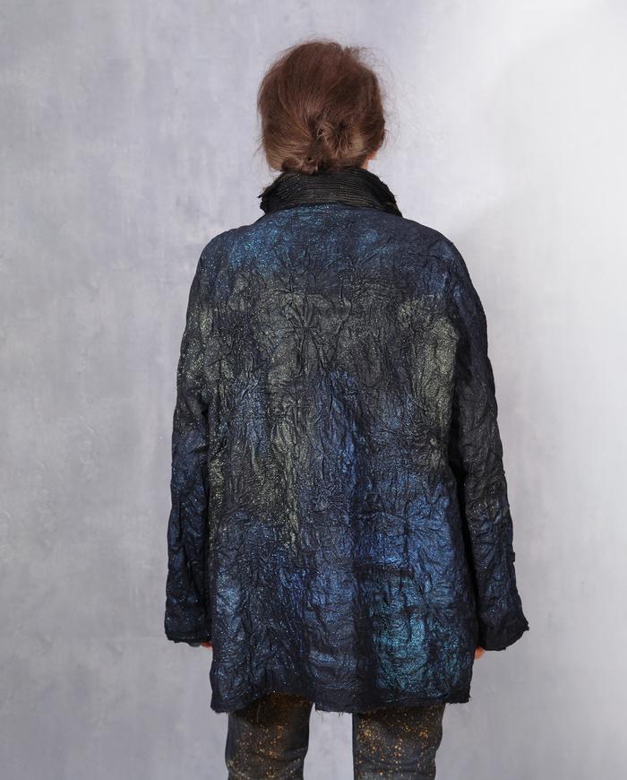 'pure sparkle' hand-textured oversized jacket