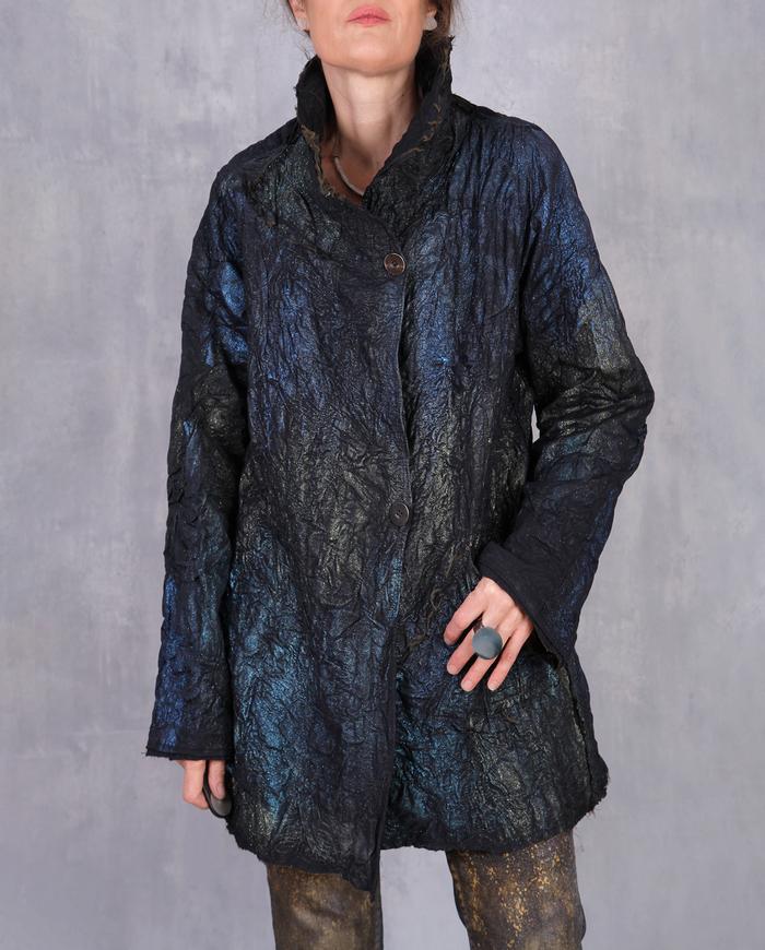 'pure sparkle' hand-textured oversized jacket