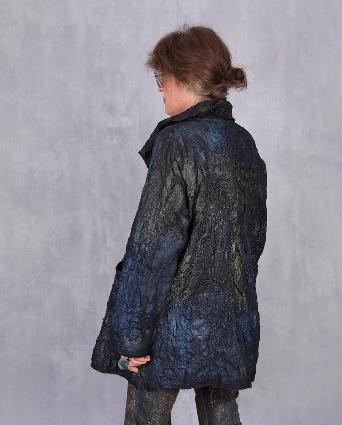 'pure sparkle' hand-textured oversized jacket