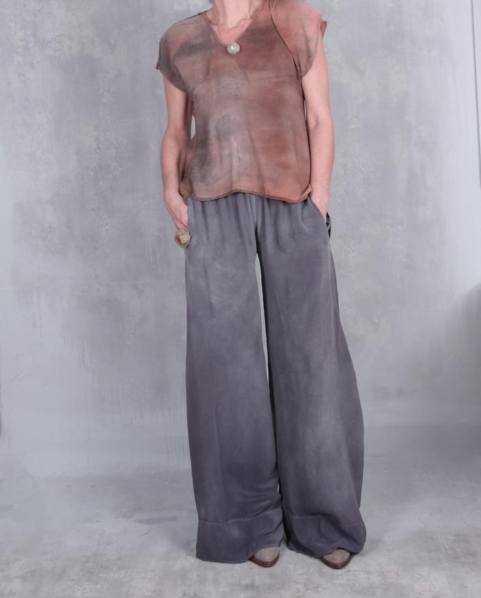 'the only pants you need' one-size heavy silk pants