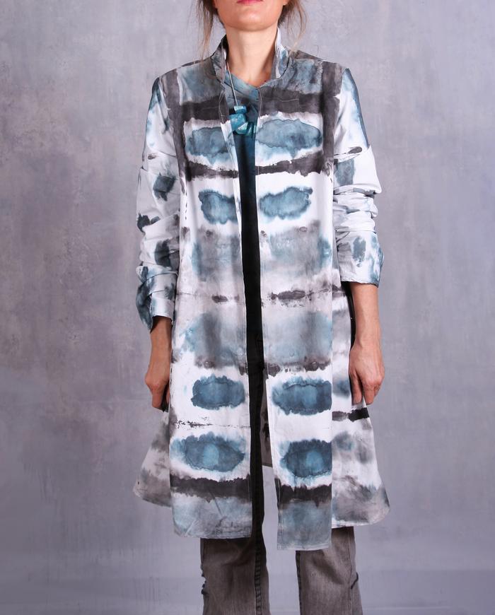 'ever so lightly' hand-painted kaftan jacket