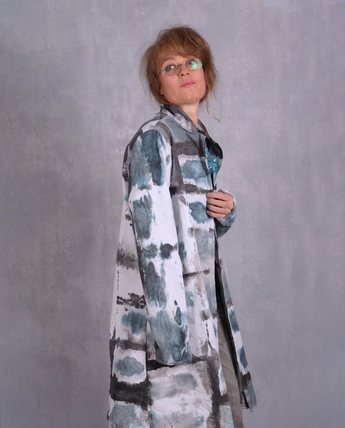 'ever so lightly' hand-painted kaftan jacket
