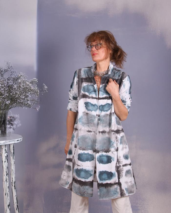 'ever so lightly' hand-painted kaftan jacket