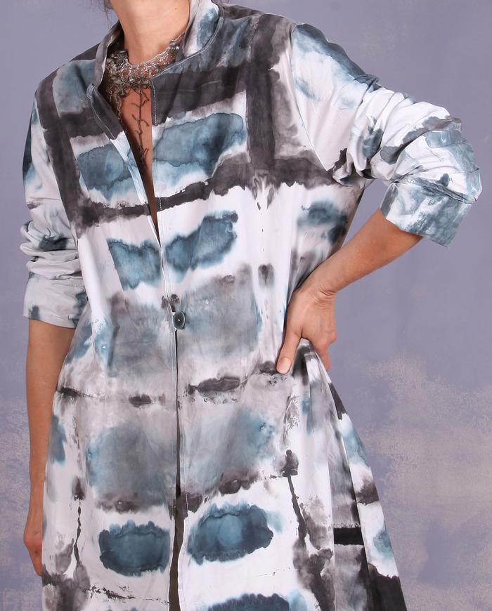 'ever so lightly' hand-painted kaftan jacket