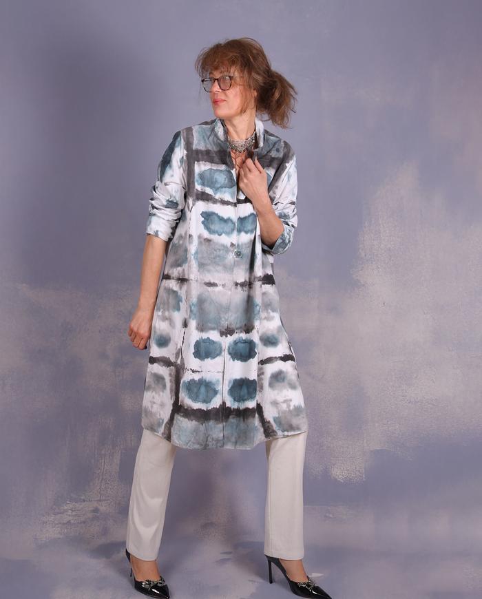'ever so lightly' hand-painted kaftan jacket