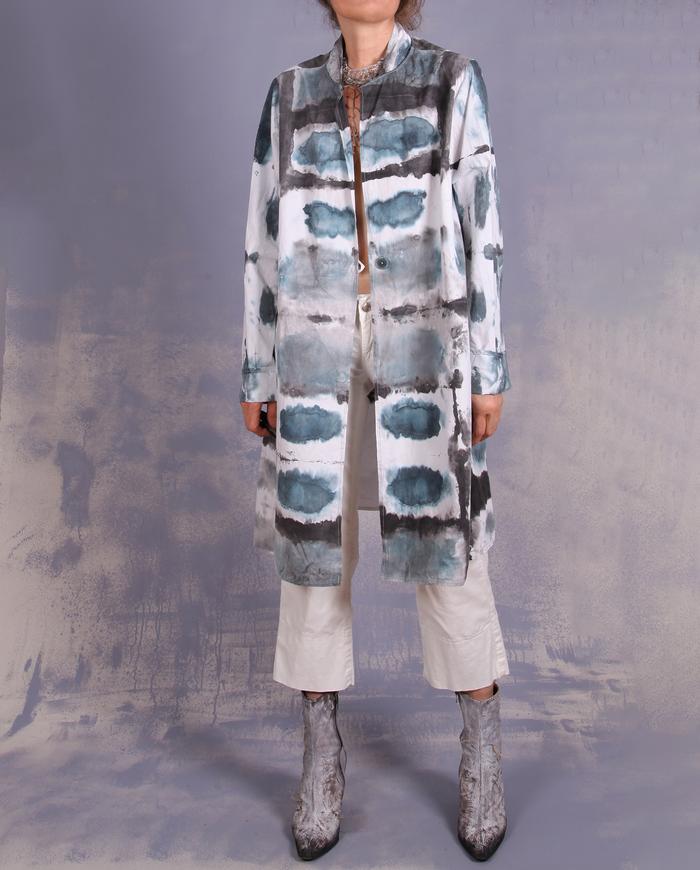 'ever so lightly' hand-painted kaftan jacket