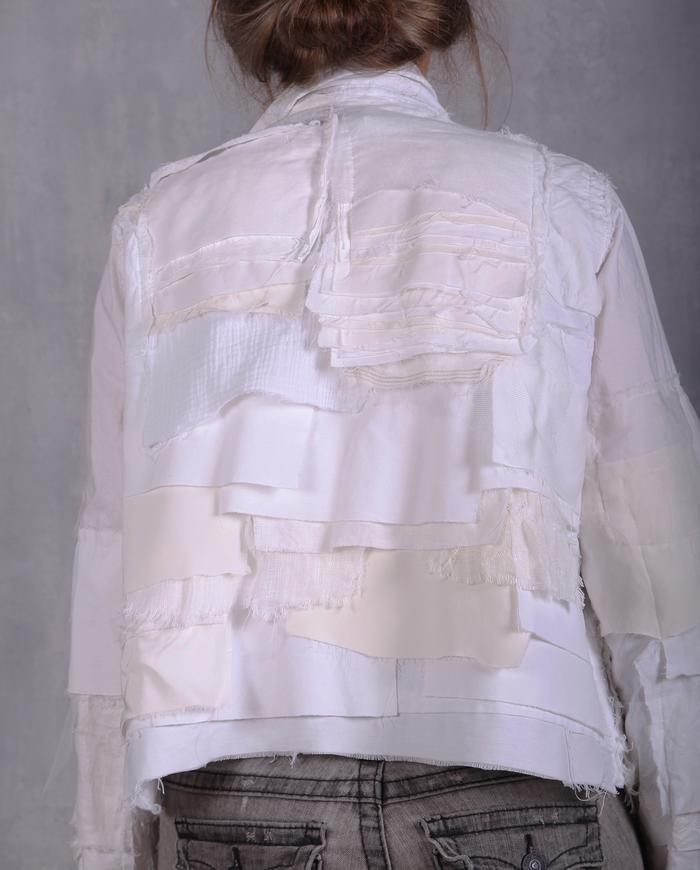 'white un-denim denim' detailed Mille-feuille original jacket