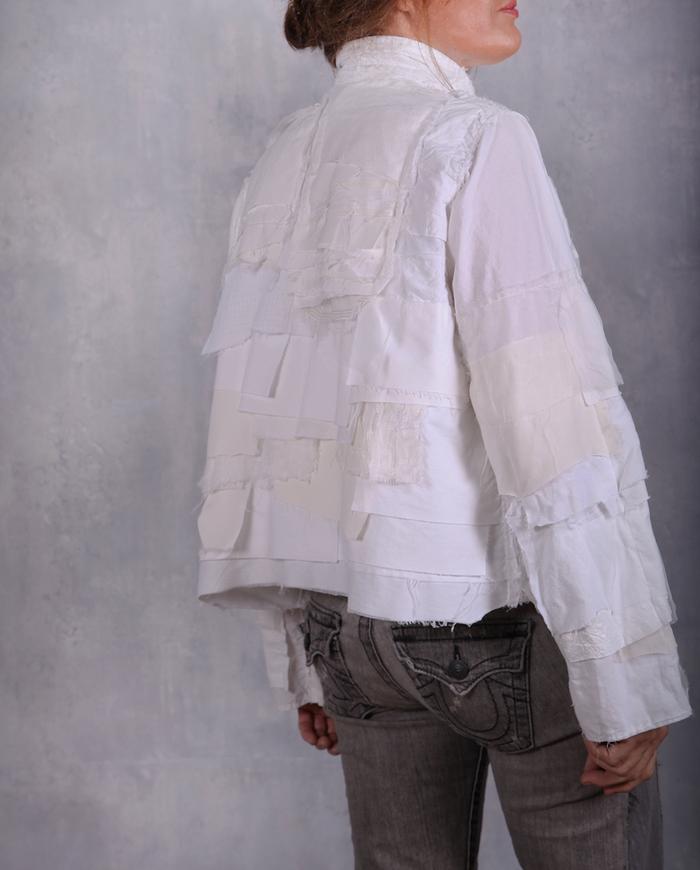 'white un-denim denim' detailed Mille-feuille original jacket