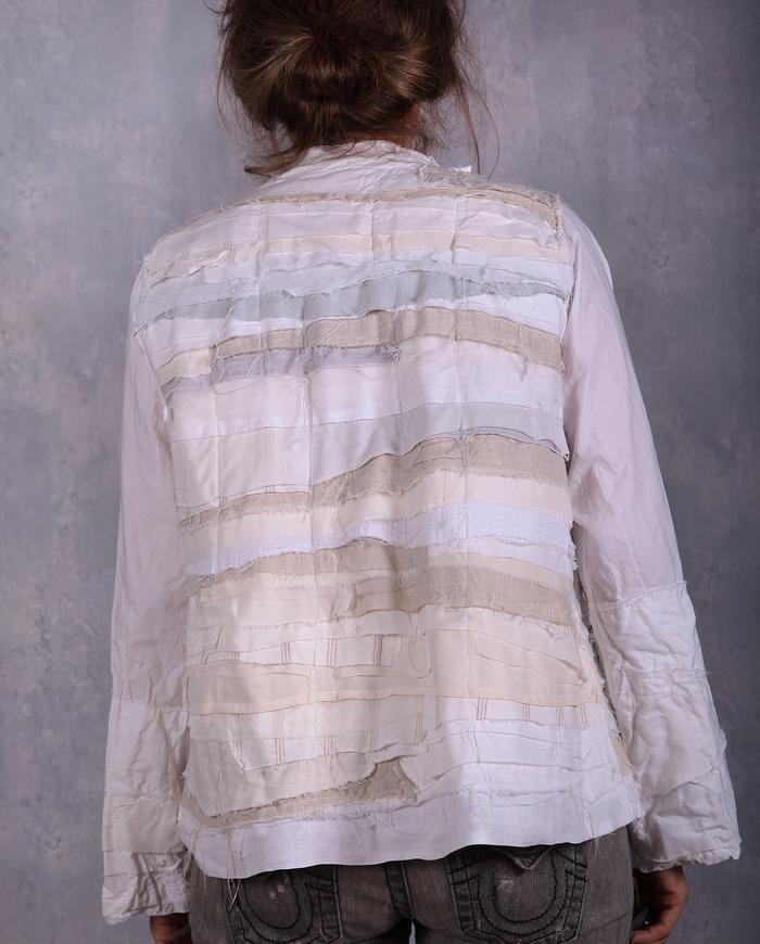 'white waves' fully layered art jacket