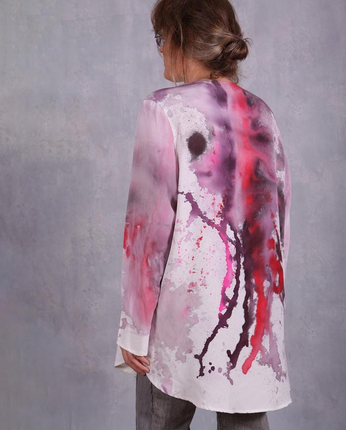 'bright and early' flowy hand-painted tunic blouse