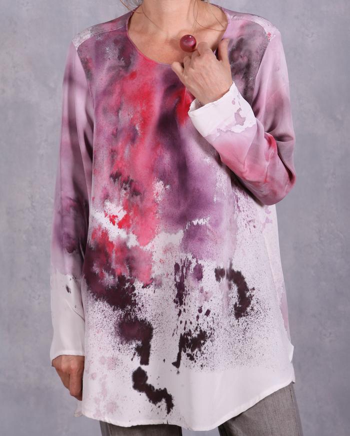 'bright and early' flowy hand-painted tunic blouse