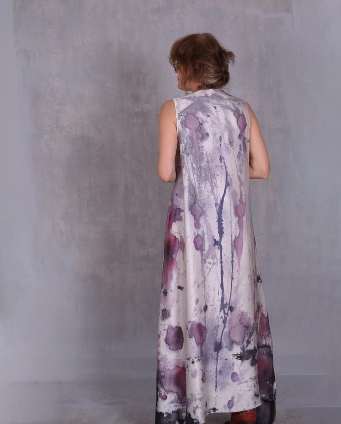 'purple stories' maxi silk slip dress 